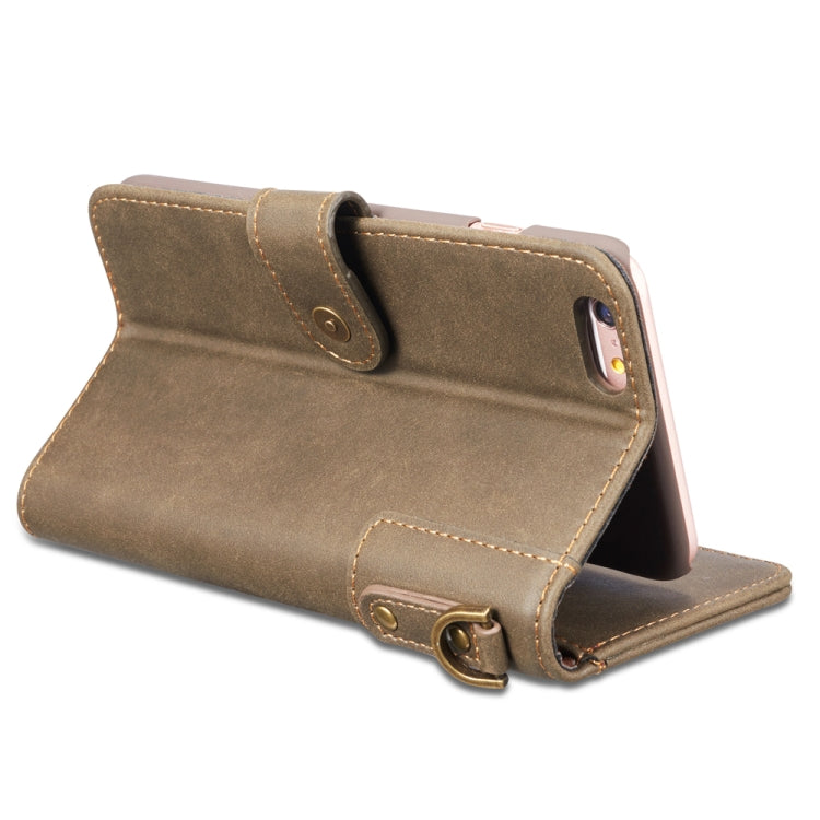 For iPhone 6 Plus Cowhide Texture Horizontal Flip Leather Case with Holder & Card Slots & Wallet & Lanyard