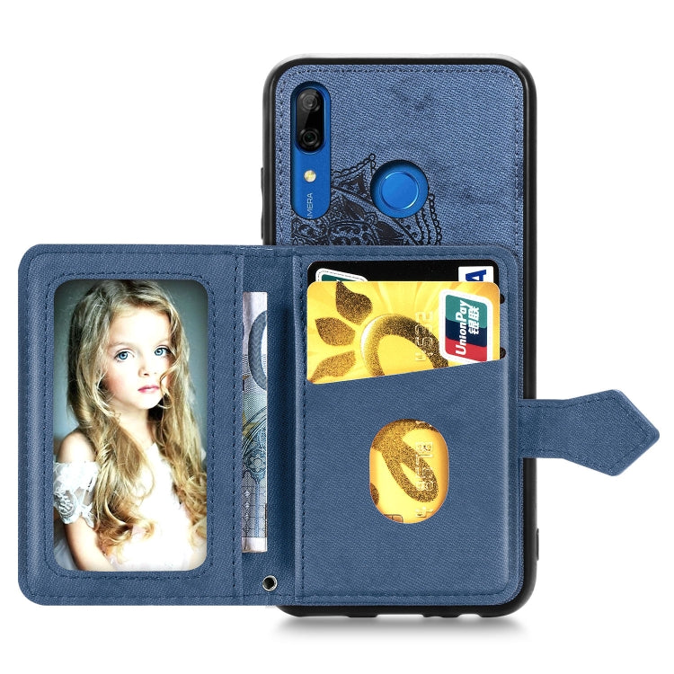 For Huawei P Smart Z Mandala Embossed Magnetic Cloth PU + TPU + PC Case with Holder & Card Slots & Wallet & Photo Frame & Strap