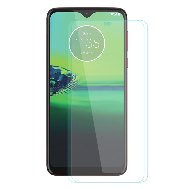For Motorola Moto G8 Play 2 PCS ENKAY Hat-prince 0.26mm 9H 2.5D Curved Edge Tempered Glass Film