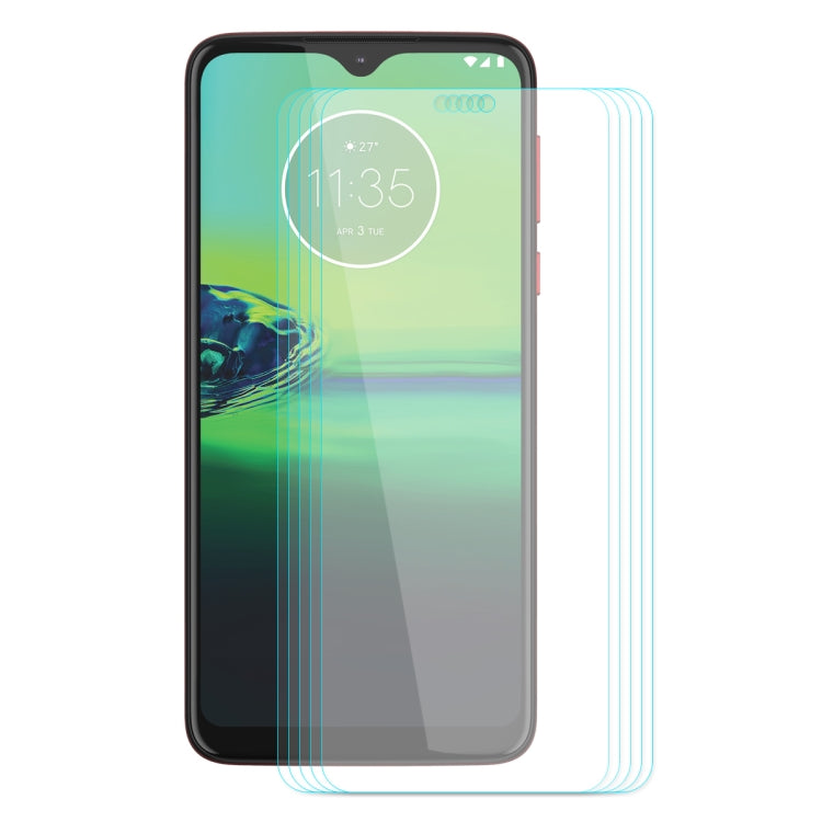 For Motorola Moto G8 Play 5 PCS ENKAY Hat-prince 0.26mm 9H 2.5D Curved Edge Tempered Glass Film