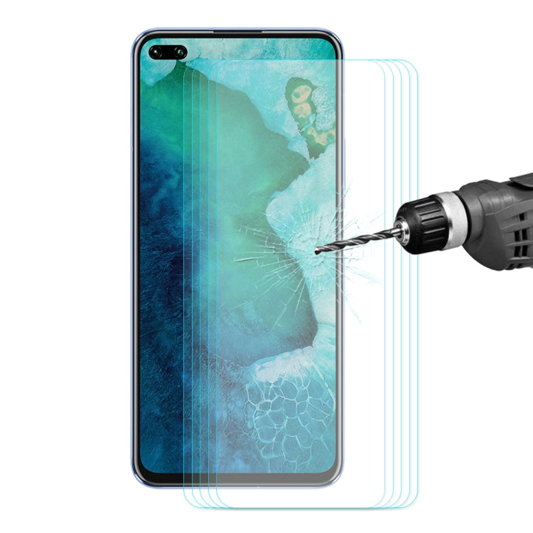 For Huawei Nova 6 5 PCS ENKAY Hat-prince 0.26mm 9H 2.5D Curved Edge Tempered Glass Film