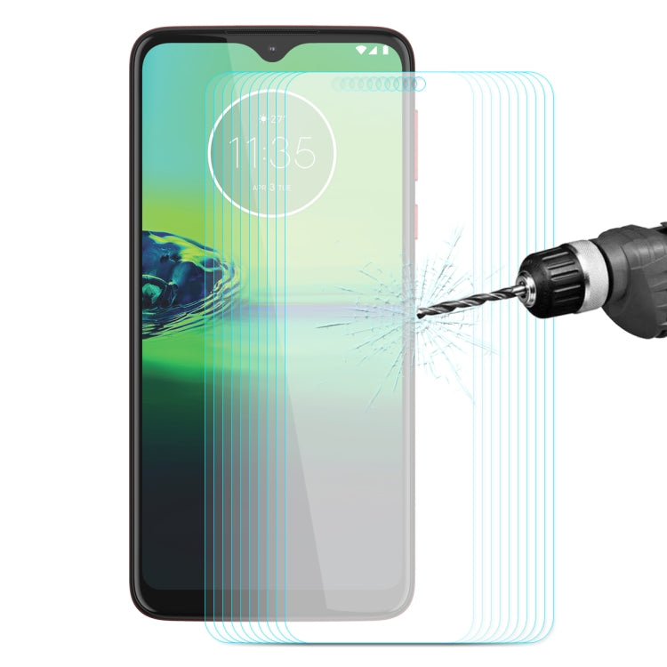 For Motorola Moto G8 Play 10 PCS ENKAY Hat-prince 0.26mm 9H 2.5D Curved Edge Tempered Glass Film