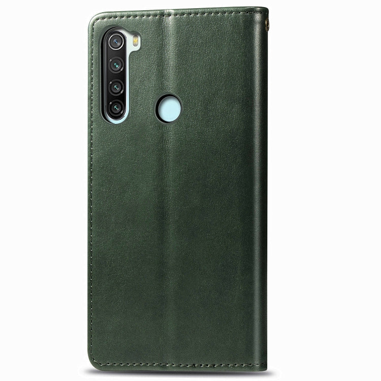 For Xiaomi Redmi Note 8T Retro Solid Color Leather Buckle Mobile Phone Protection Leather Case with Photo Frame & Card Slot & Wallet & Bracket Function