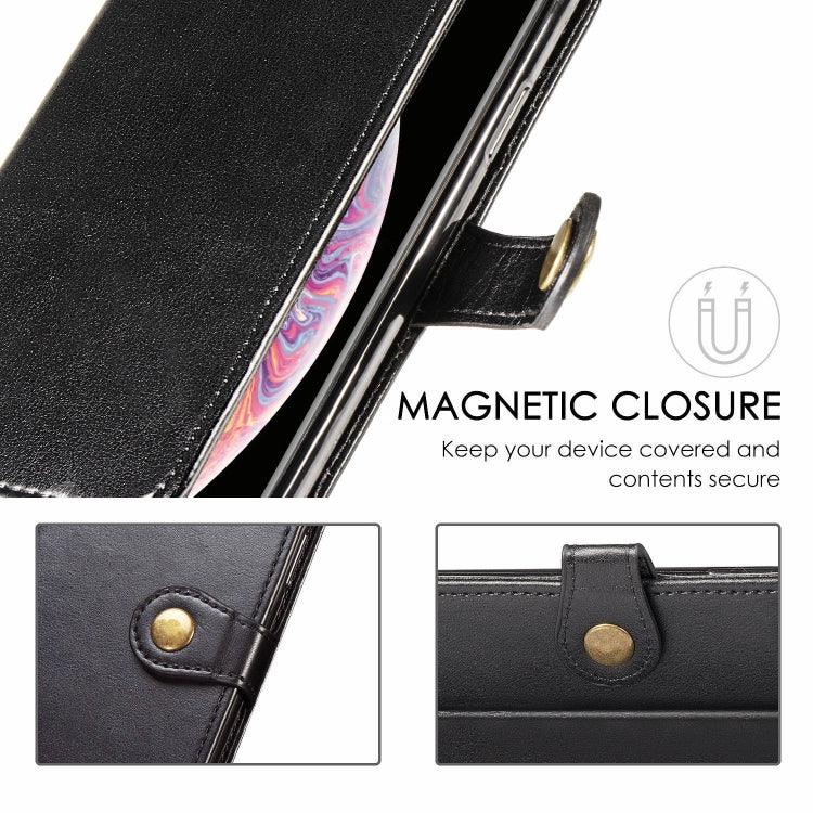 For Xiaomi CC9 Pro / Note 10 Retro Solid Color Leather Buckle Mobile Phone Protection Leather Case with Photo Frame & Card Slot & Wallet & Bracket Function