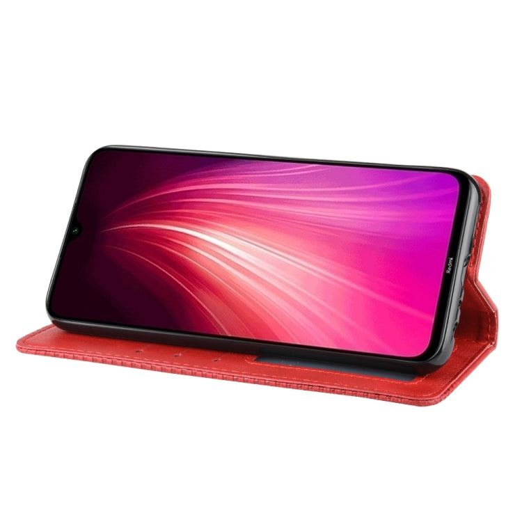 For Xiaomi Redmi Note 8T Magnetic Buckle Retro Crazy Horse Texture Horizontal Flip Leather Case with Holder & Card Slots & Photo Frame