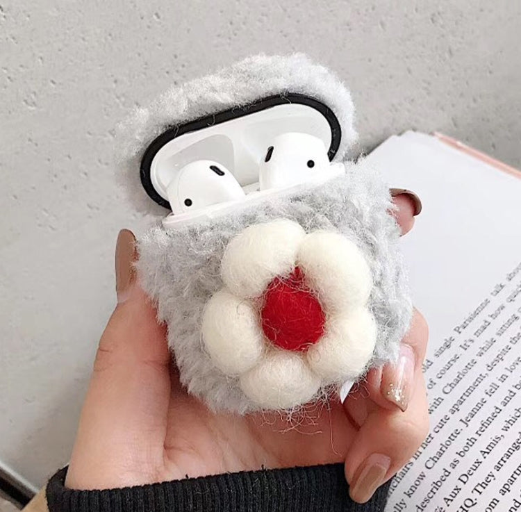 For Apple AirPods 1/2 Generation Universal Lamb Floret Bluetooth Headphone Protective Case