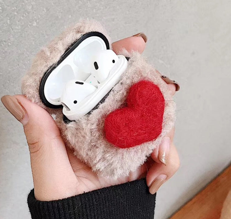 For Apple AirPods 1/2 Gen Universal Lamb Heart Bluetooth Headphone Protective Case