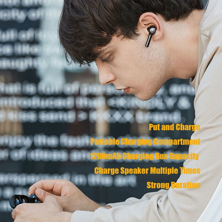 TWS-T9 Pop-up 5.0 Touch Control Earbud Hifi Sound Quality Clear Durable Wireless Bluetooth Earphone