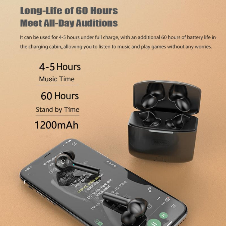 TWS-T9 Pop-up 5.0 Touch Control Earbud Hifi Sound Quality Clear Durable Wireless Bluetooth Earphone