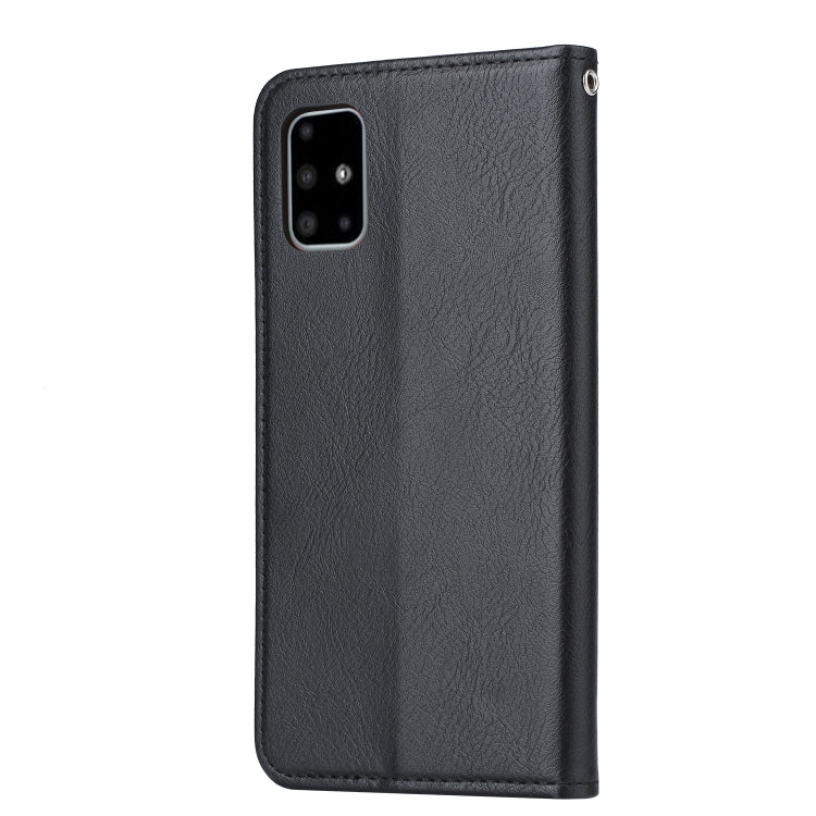 For Galaxy A51 Knead Skin Texture Horizontal Flip Leather Case with Photo Frame & Holder & Card Slots & Wallet