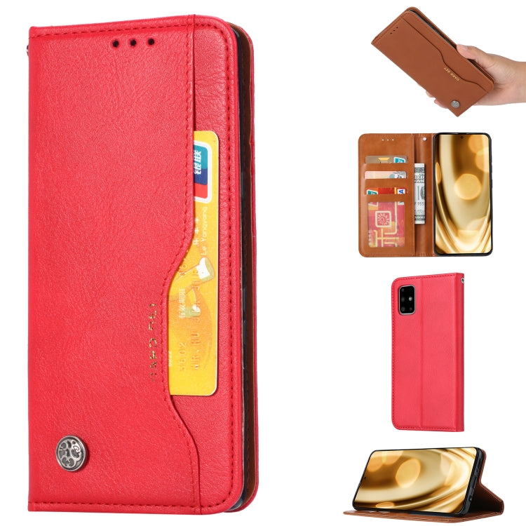 For Galaxy A51 Knead Skin Texture Horizontal Flip Leather Case with Photo Frame & Holder & Card Slots & Wallet