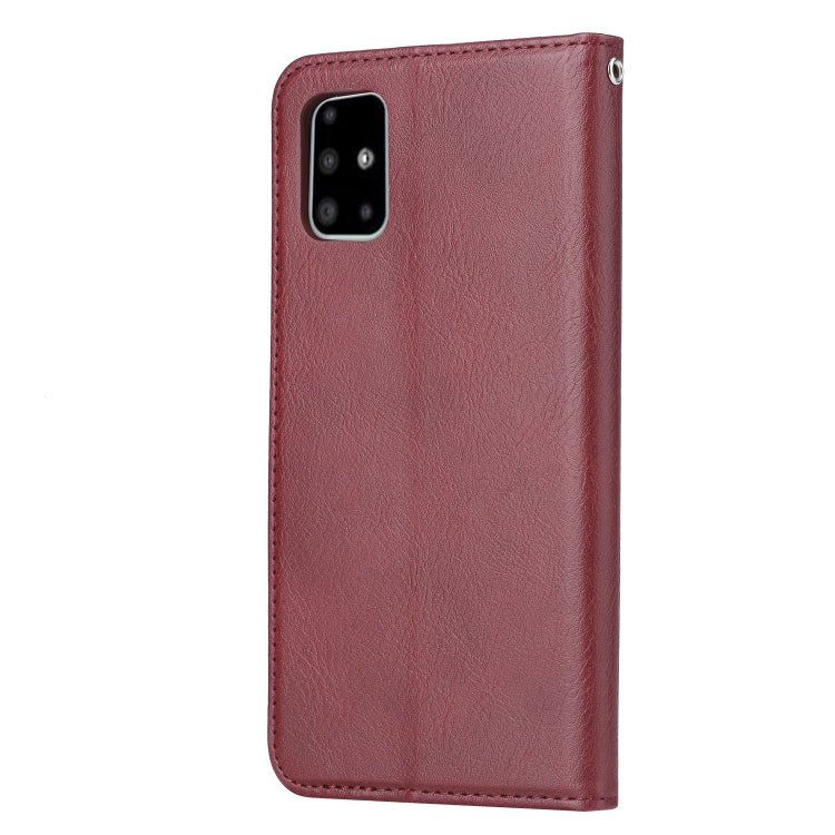 For Galaxy A51 Knead Skin Texture Horizontal Flip Leather Case with Photo Frame & Holder & Card Slots & Wallet