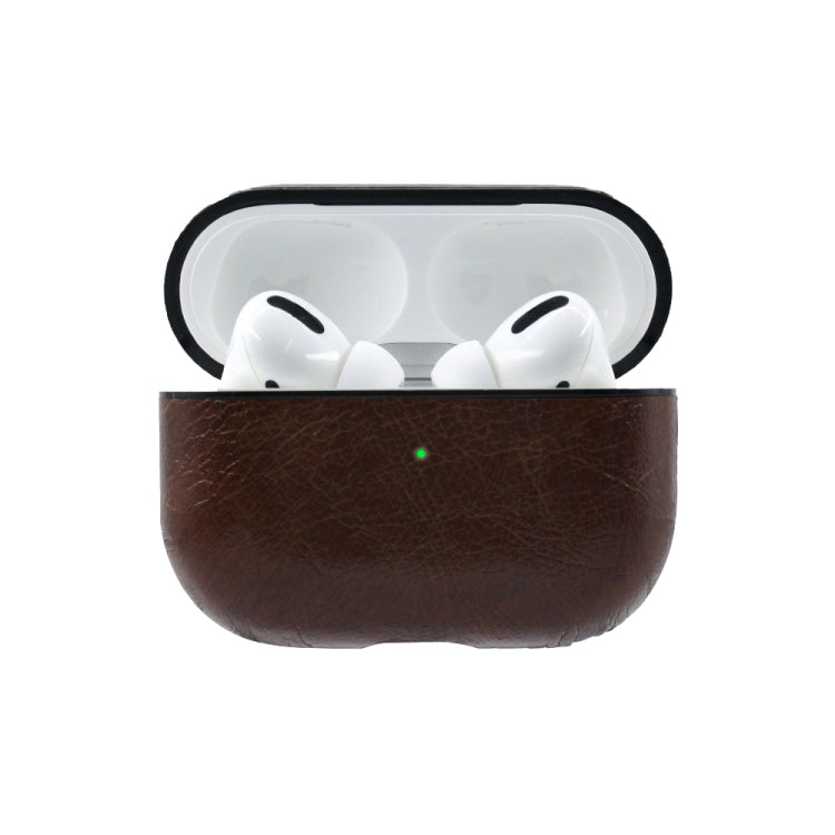 ENKAY Hat-Prince for Apple AirPods Pro Wireless Earphone PU Leather Protective Case with Anti-lost Rope