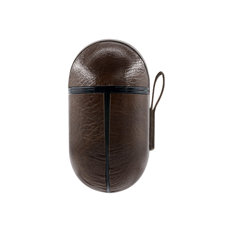 ENKAY Hat-Prince for Apple AirPods Pro Wireless Earphone PU Leather Protective Case with Anti-lost Rope