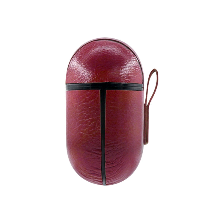 ENKAY Hat-Prince for Apple AirPods Pro Wireless Earphone PU Leather Protective Case with Anti-lost Rope
