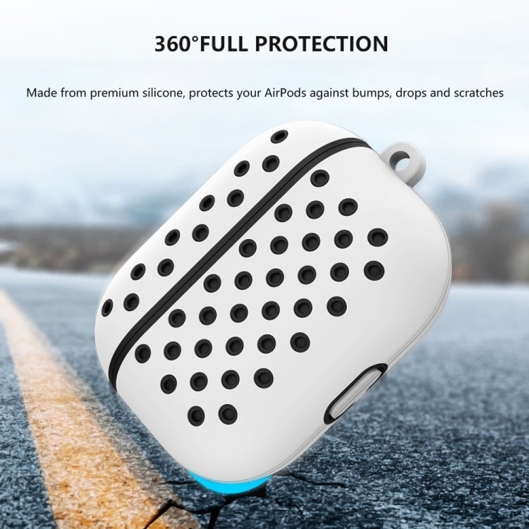 ENKAY Hat-Prince for Apple AirPods Pro Wireless Earphone Silicone Protective Case with Carabiner and Anti-lost Rope