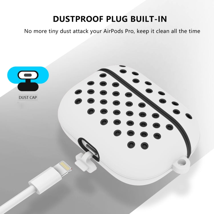 ENKAY Hat-Prince for Apple AirPods Pro Wireless Earphone Silicone Protective Case with Carabiner and Anti-lost Rope