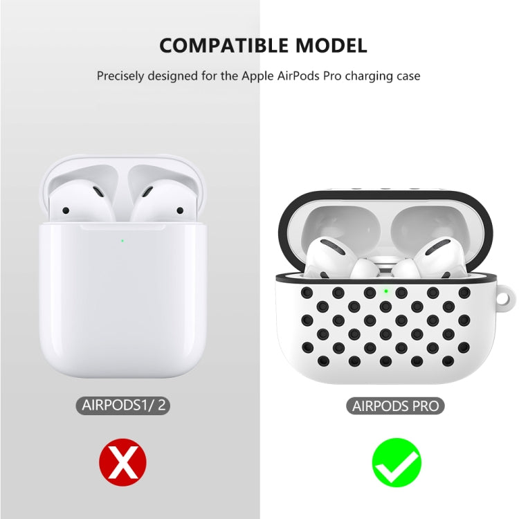 ENKAY Hat-Prince for Apple AirPods Pro Wireless Earphone Silicone Protective Case with Carabiner and Anti-lost Rope