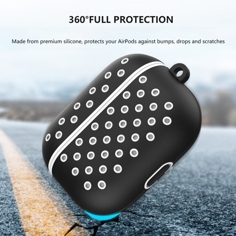 ENKAY Hat-Prince for Apple AirPods Pro Wireless Earphone Silicone Protective Case with Carabiner and Anti-lost Rope