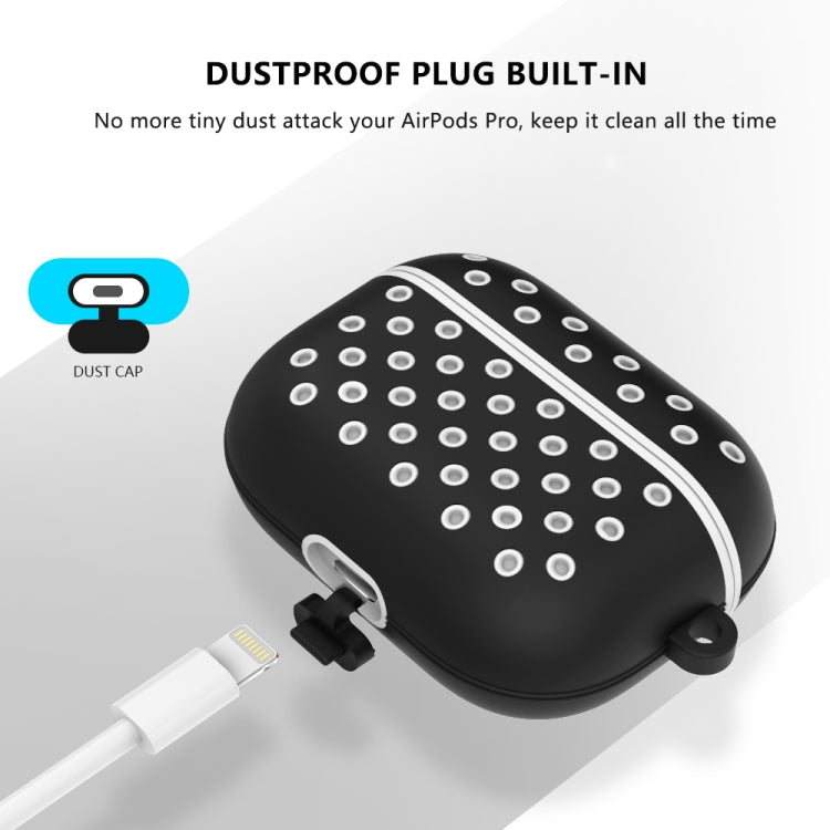 ENKAY Hat-Prince for Apple AirPods Pro Wireless Earphone Silicone Protective Case with Carabiner and Anti-lost Rope