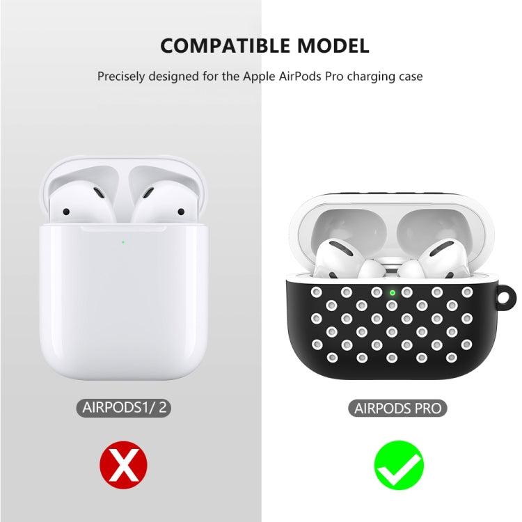 ENKAY Hat-Prince for Apple AirPods Pro Wireless Earphone Silicone Protective Case with Carabiner and Anti-lost Rope