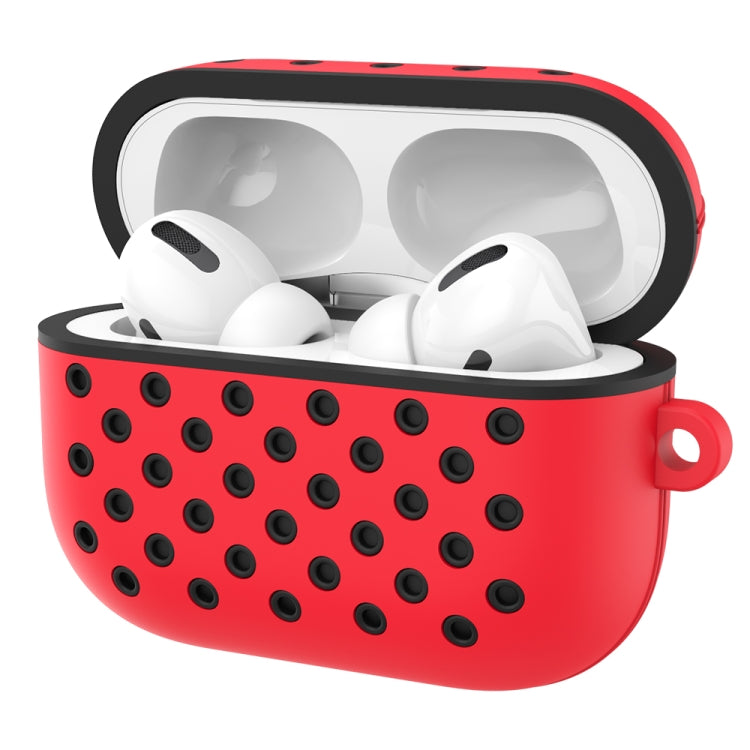 ENKAY Hat-Prince for Apple AirPods Pro Wireless Earphone Silicone Protective Case with Carabiner and Anti-lost Rope
