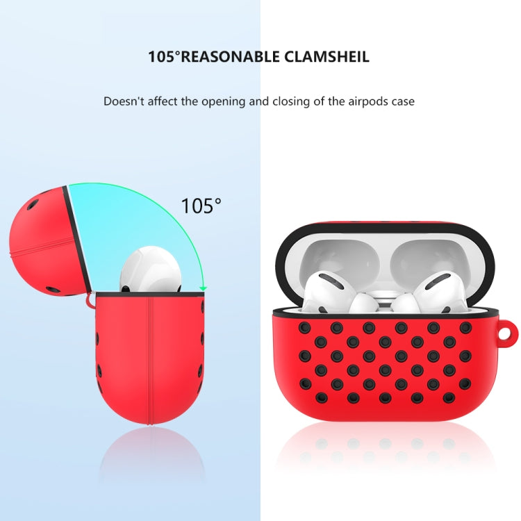 ENKAY Hat-Prince for Apple AirPods Pro Wireless Earphone Silicone Protective Case with Carabiner and Anti-lost Rope