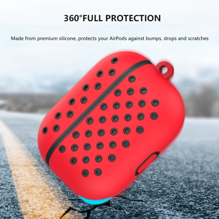 ENKAY Hat-Prince for Apple AirPods Pro Wireless Earphone Silicone Protective Case with Carabiner and Anti-lost Rope