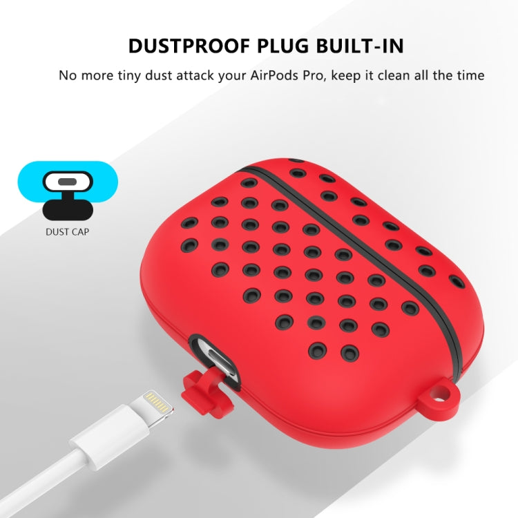 ENKAY Hat-Prince for Apple AirPods Pro Wireless Earphone Silicone Protective Case with Carabiner and Anti-lost Rope