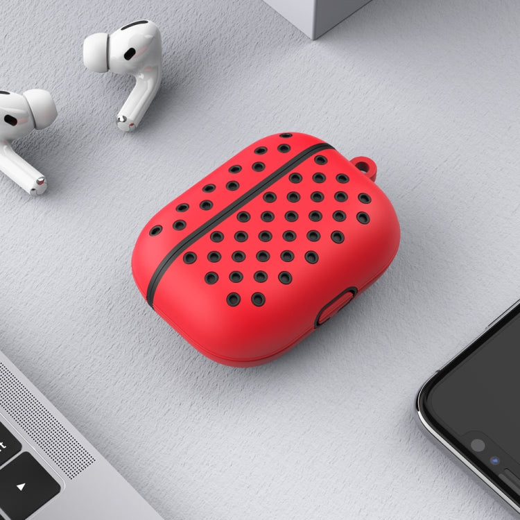 ENKAY Hat-Prince for Apple AirPods Pro Wireless Earphone Silicone Protective Case with Carabiner and Anti-lost Rope