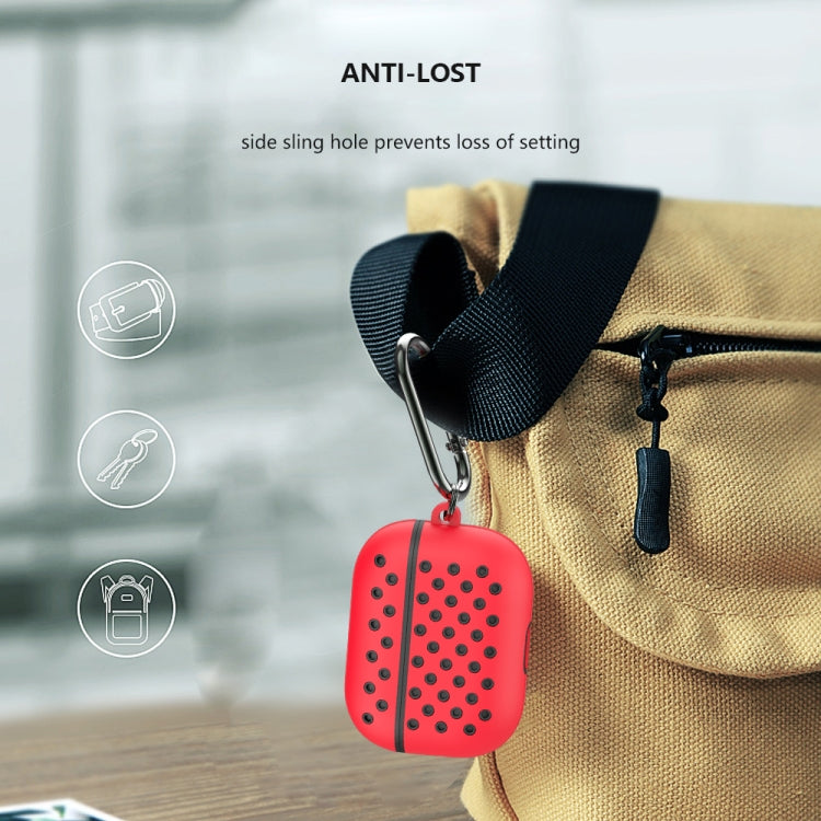 ENKAY Hat-Prince for Apple AirPods Pro Wireless Earphone Silicone Protective Case with Carabiner and Anti-lost Rope