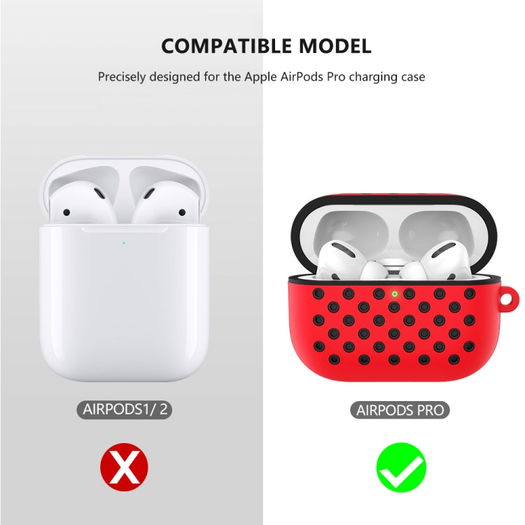 ENKAY Hat-Prince for Apple AirPods Pro Wireless Earphone Silicone Protective Case with Carabiner and Anti-lost Rope