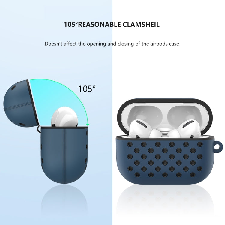 ENKAY Hat-Prince for Apple AirPods Pro Wireless Earphone Silicone Protective Case with Carabiner and Anti-lost Rope