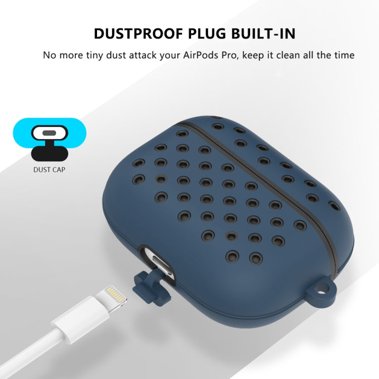 ENKAY Hat-Prince for Apple AirPods Pro Wireless Earphone Silicone Protective Case with Carabiner and Anti-lost Rope