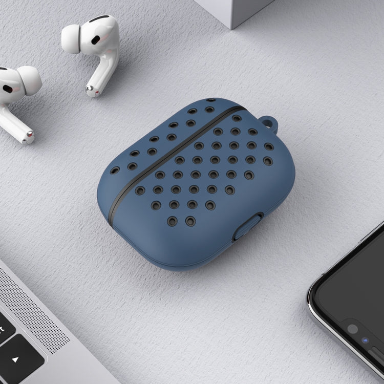 ENKAY Hat-Prince for Apple AirPods Pro Wireless Earphone Silicone Protective Case with Carabiner and Anti-lost Rope