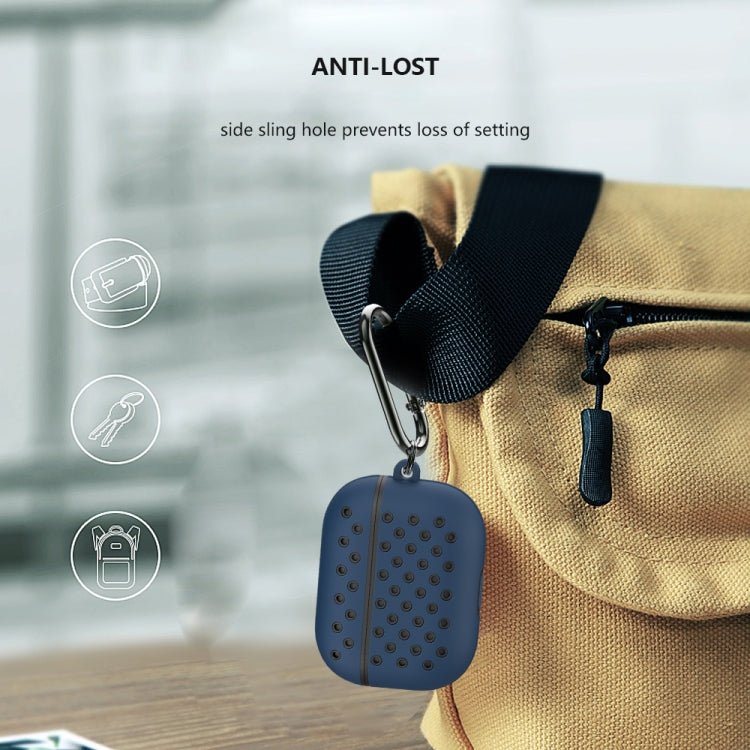 ENKAY Hat-Prince for Apple AirPods Pro Wireless Earphone Silicone Protective Case with Carabiner and Anti-lost Rope