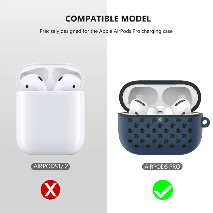 ENKAY Hat-Prince for Apple AirPods Pro Wireless Earphone Silicone Protective Case with Carabiner and Anti-lost Rope