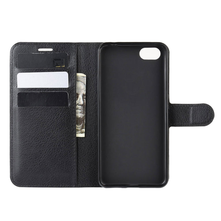 For Alcatel 1v (2019) ï¼ˆFingerprint-free Versionï¼‰Litchi Texture Horizontal Flip Protective Case with Holder & Card Slots & Wallet