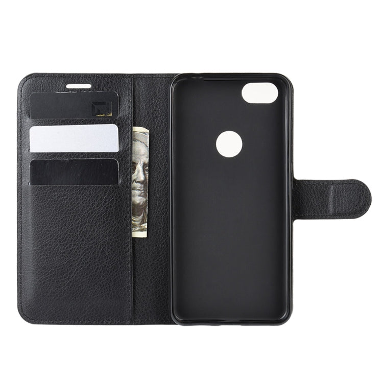 For Alcatel 1v (2019) ï¼ˆFingerprint Versionï¼‰Litchi Texture Horizontal Flip Protective Case with Holder & Card Slots & Wallet