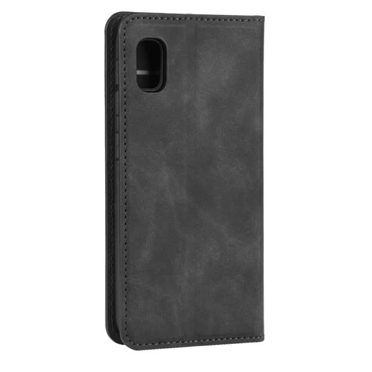 For Galaxy A10e Retro-skin Business Magnetic Suction Leather Case with Holder & Card Slots & Wallet