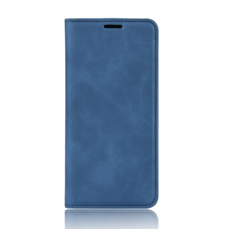 For Galaxy A10 Retro-skin Business Magnetic Suction Leather Case with Holder & Card Slots & Wallet