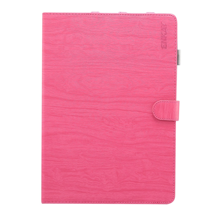 For iPad 10.2 2021 / 2020 / 2019 ENKAY Stand Folio Cover Leather Smart Case with Auto Sleep / Wake-up Function(Rose)
