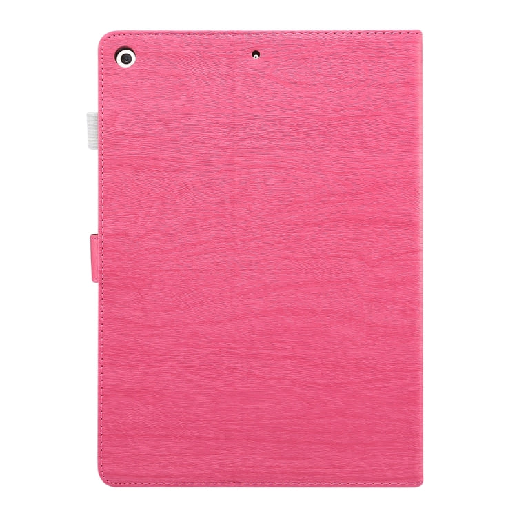 For iPad 10.2 2021 / 2020 / 2019 ENKAY Stand Folio Cover Leather Smart Case with Auto Sleep / Wake-up Function(Rose)