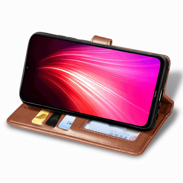 For Xiaomi Redmi Note 8T ENKAY Hat-Prince Litchi Texture Horizontal Flip Leather Case with Card Slots