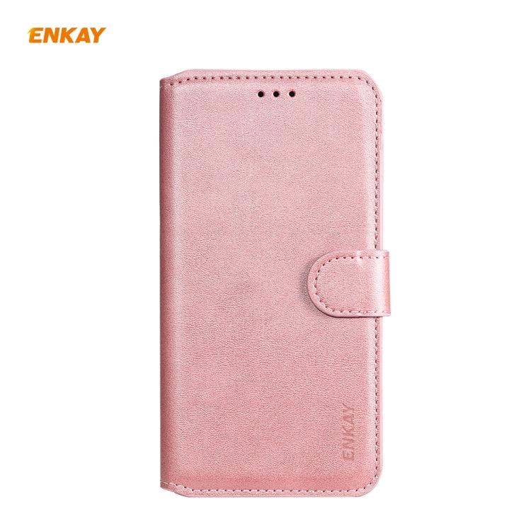 For Samsung Galaxy A21 ENKAY Hat-Prince Horizontal Flip Leather Case with Holder & Card Slots & Wallet