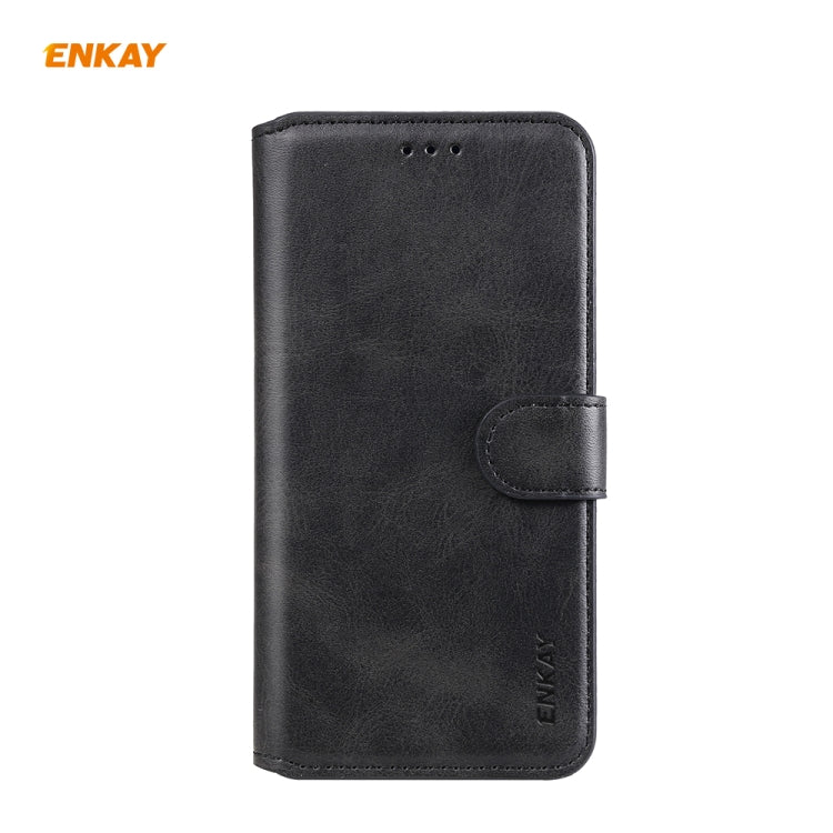 For Samsung Galaxy A21 ENKAY Hat-Prince Horizontal Flip Leather Case with Holder & Card Slots & Wallet