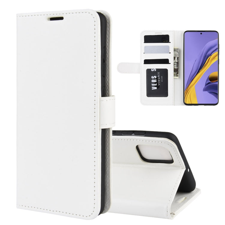 For Galaxy A51 (4G) R64 Texture Single Horizontal Flip Protective Case with Holder & Card Slots & Wallet& Photo Frame