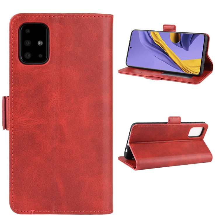 For Galaxy A51 (4G) Dual-side Magnetic Buckle Horizontal Flip Leather Case with Holder & Card Slots & Wallet