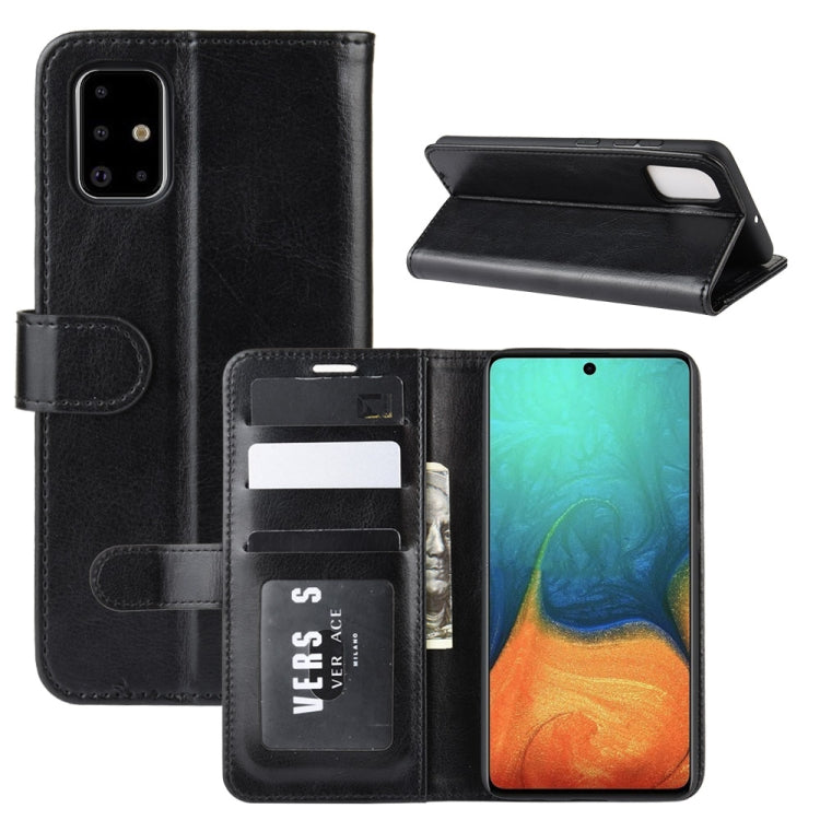 For Galaxy A71 R64 Texture Single Horizontal Flip Protective Case with Holder & Card Slots & Wallet& Photo Frame