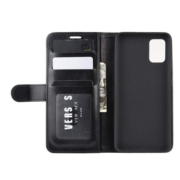 For Galaxy A71 R64 Texture Single Horizontal Flip Protective Case with Holder & Card Slots & Wallet& Photo Frame